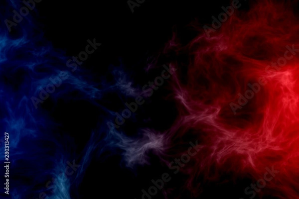 Fototapeta Red fire versus blue ice abstract background texture