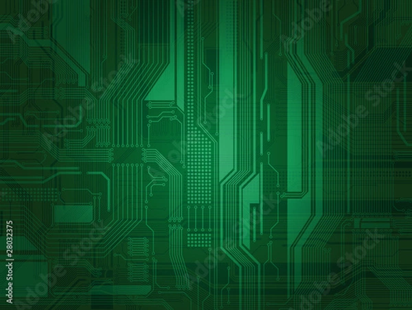 Obraz Highly detailed circuit board pattern. Eps10