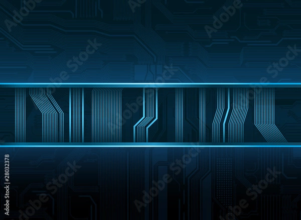 Obraz Abstract technological style vector banner. Eps10