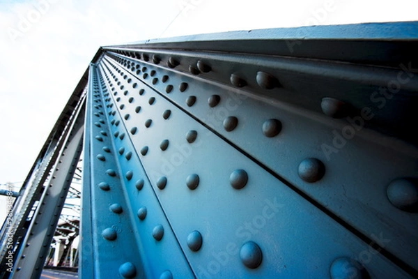 Fototapeta Structural steel bridge 