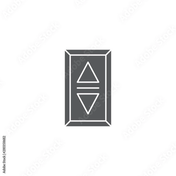 Fototapeta Elevator buttons panel vector icon isolated on white background