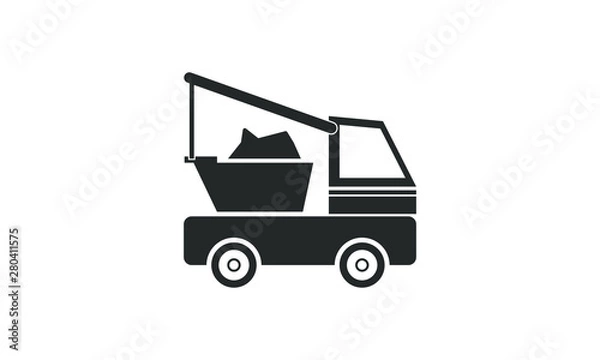 Obraz Dump truck icon vector  design