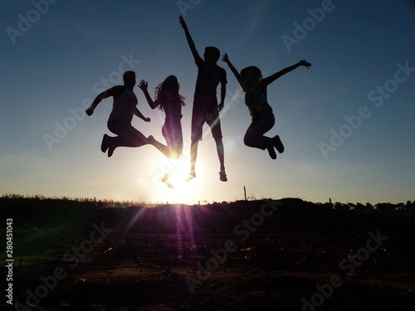 Obraz Amigos pulando