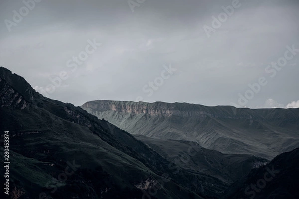 Fototapeta The Caucasus mountains in Georgia country. Beautiful mountain landscape.Nature and Mountain background.