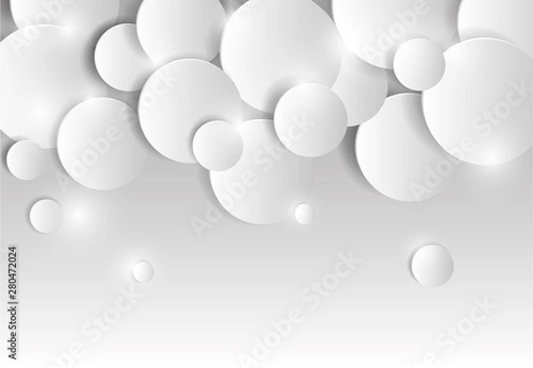 Obraz print with white circles and highlights