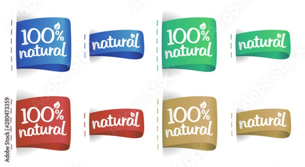 Obraz 100% natural labels multicolored set