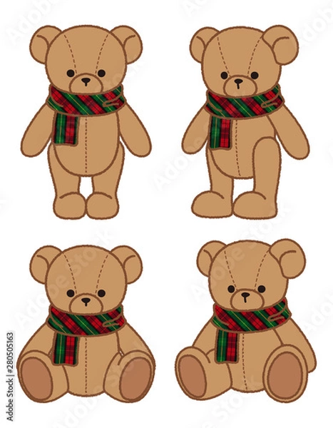 Obraz テディベア_マフラー