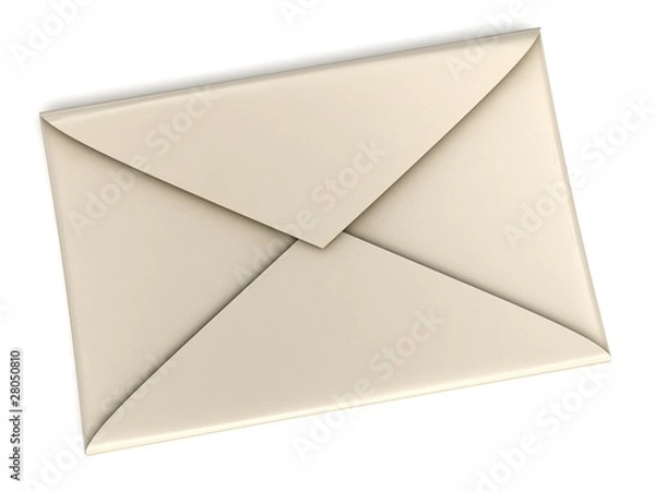 Fototapeta Envelope isolated on the white