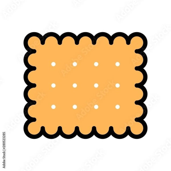 Fototapeta bakery editable stroke icon of biscuits in filled design.