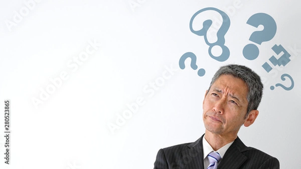 Fototapeta 考える中高年男性
