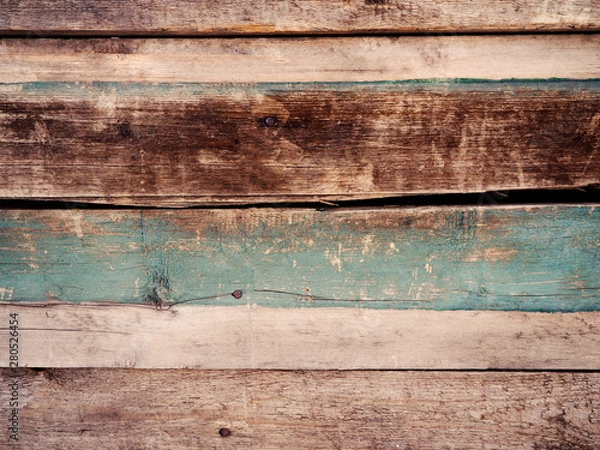 Fototapeta Old rustic wood with scratches and mold texture.
