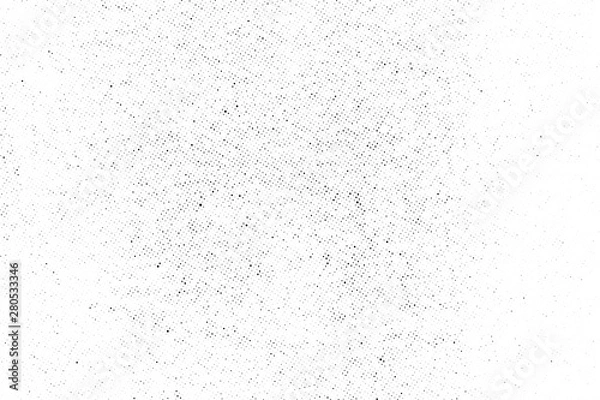 Fototapeta Subtle halftone vector texture overlay. Monochrome abstract splattered background.