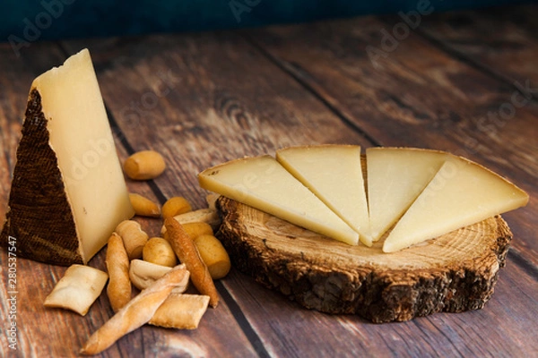 Obraz delicious typical Spanish Manchego cheese