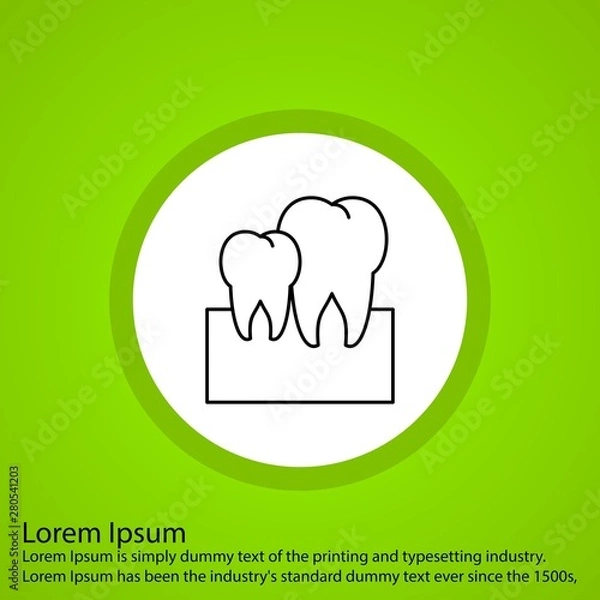 Fototapeta Tooth icon for your project