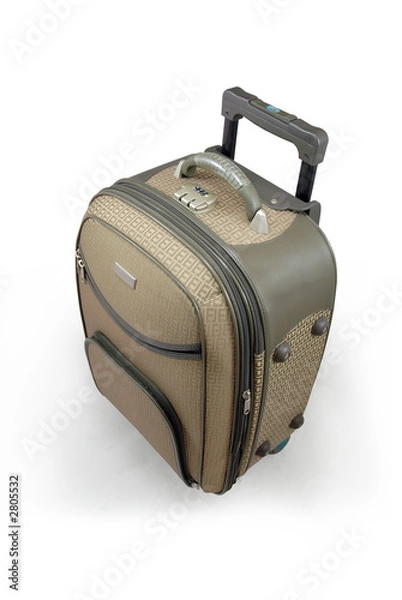 Obraz beige travel suitcase - isolated