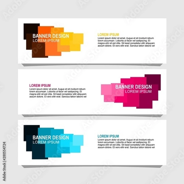 Fototapeta Vector abstract design banner web template.