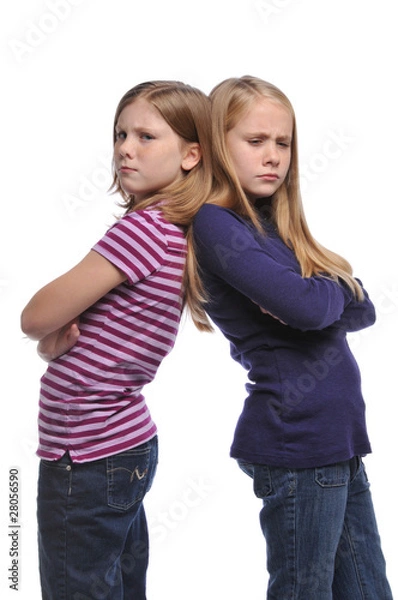 Fototapeta Two girl resolving a conflict