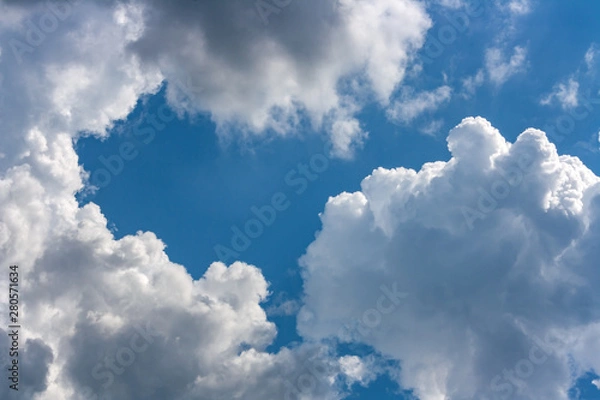 Fototapeta Sky landscape with Cumulus clouds