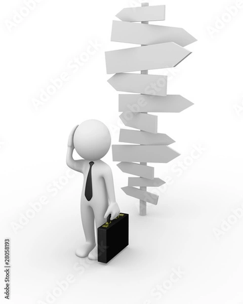 Obraz Confused business man