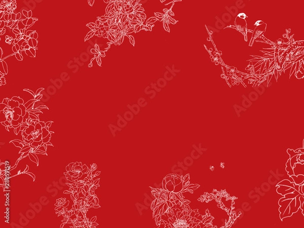 Obraz red christmas background
