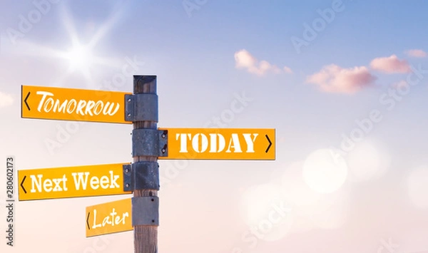 Fototapeta Procrastination Concept
