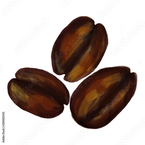 Obraz Kaffeebohnen bohnen malerei
