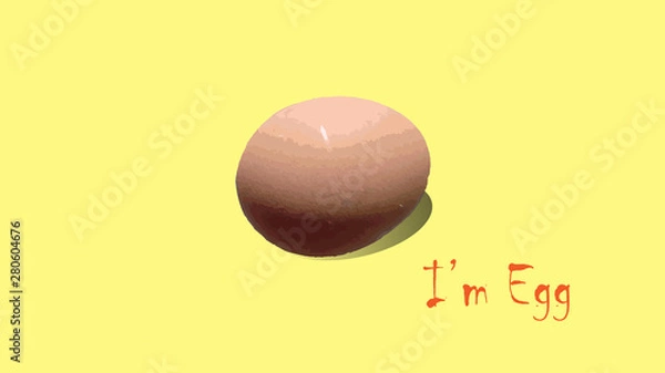 Fototapeta  egg on yellow background