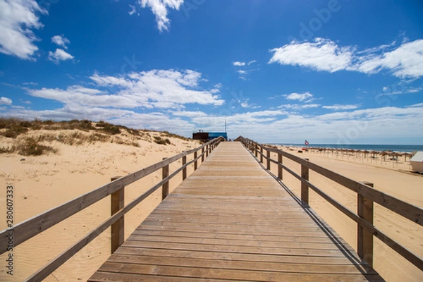 Fototapeta walkway on Montegordo beach