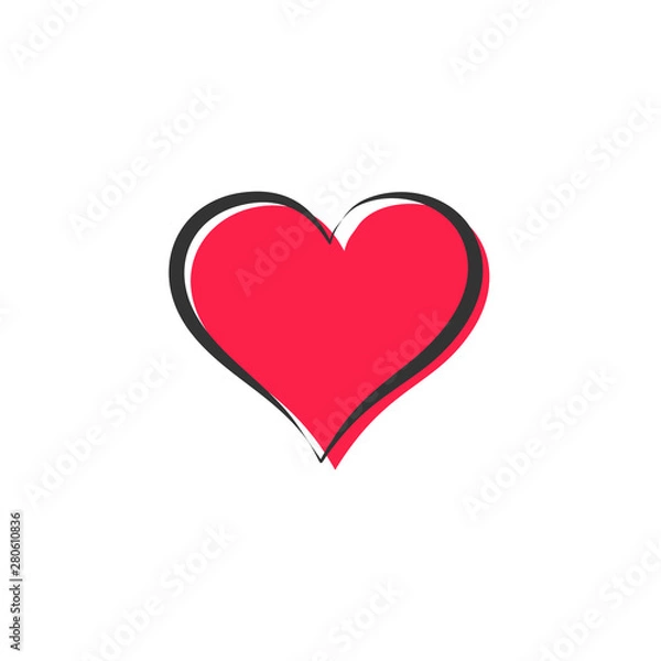 Fototapeta heart icons, love symbols vector
