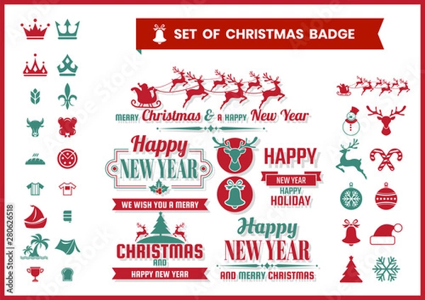 Fototapeta christmas Retro Vector for banner