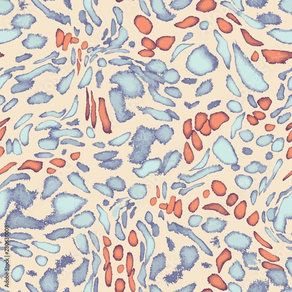 Fototapeta Vector abstract camouflage seamless pattern repeat background