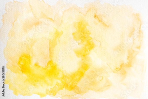 Obraz Yello abstract watercolor background.
