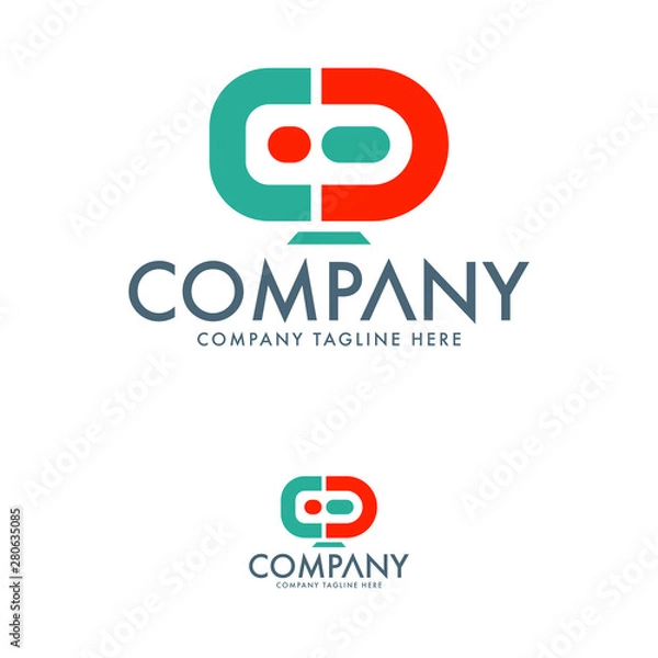 Fototapeta Letter C E D Logo Design Template Vector