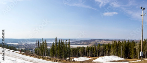 Fototapeta landscape view from snow park