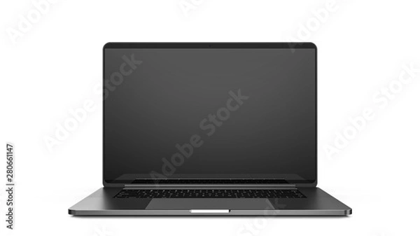 Obraz Laptop, szablon projektu na białym tle. Szablon, makieta.