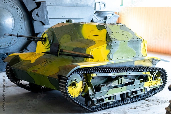 Obraz Polish TKS Light Panzer. A small caterpillar-tracked armored vehicle. Cuban armored Museum.