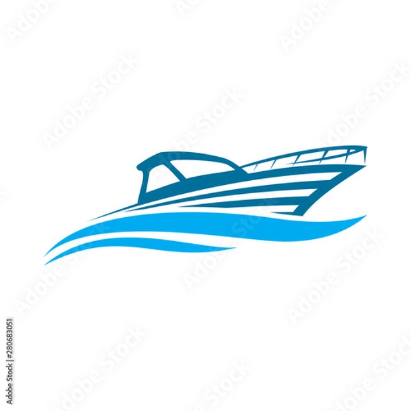 Obraz boat logo design