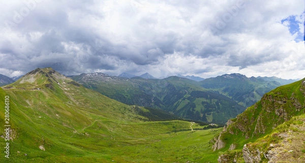 Fototapeta view of Alps from top of cable car at Bad Gastein, Austria