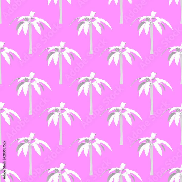 Fototapeta Seamless pattern. White Banana 3d. Use for t-shirt, greeting cards, wrapping paper, posters, fabric print.