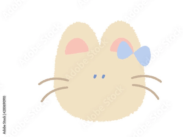 Obraz ウサギちゃん・おめかしリボン