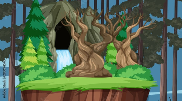 Fototapeta Nature scene landscape template