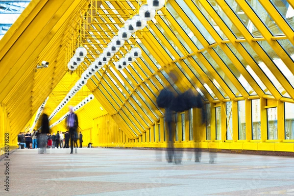 Obraz Two person silhouettes in motion blur