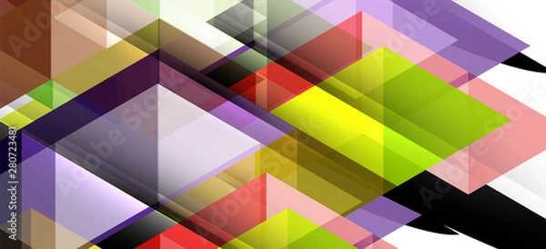 Fototapeta Abstract concept triangle graphic element. Technology background. Banner, poster template