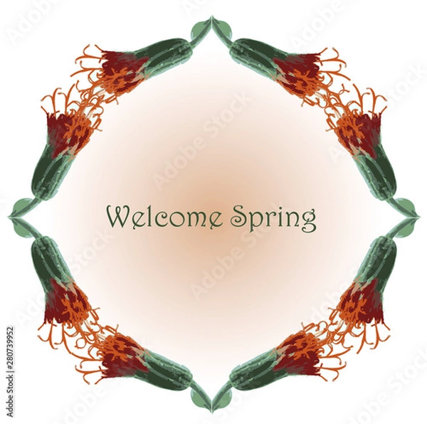 Obraz Spring flowers card