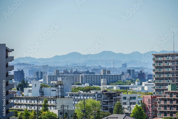 Fototapeta 宮城県仙台市の街並み（荒井方面から）
