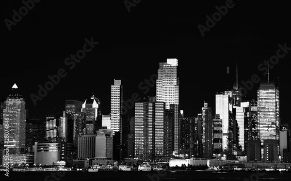 Fototapeta beautiful new york cityscape over the hudson