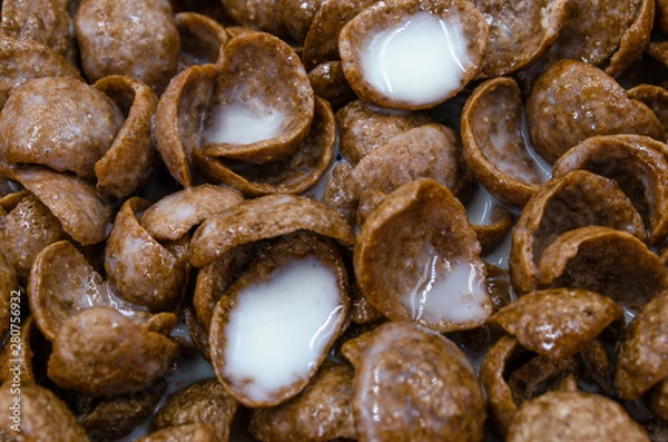Fototapeta Image of breakfast made from cereals