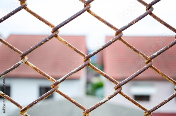 Fototapeta Rustic fence Giving the feeling of loneliness and blame
