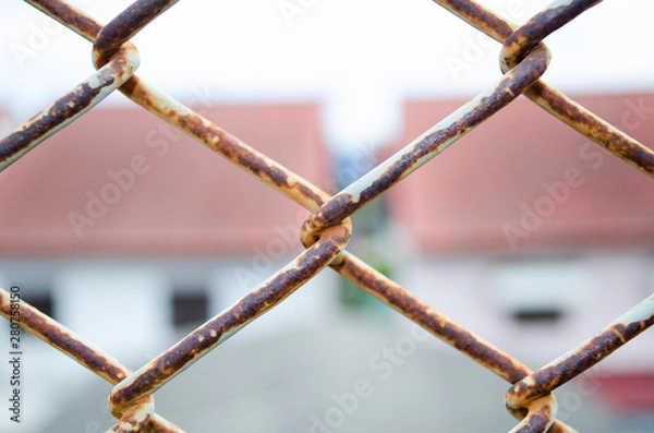 Fototapeta Rustic fence Giving the feeling of loneliness and blame