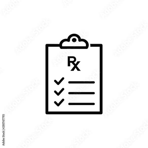 Fototapeta medical report icon vector flat design